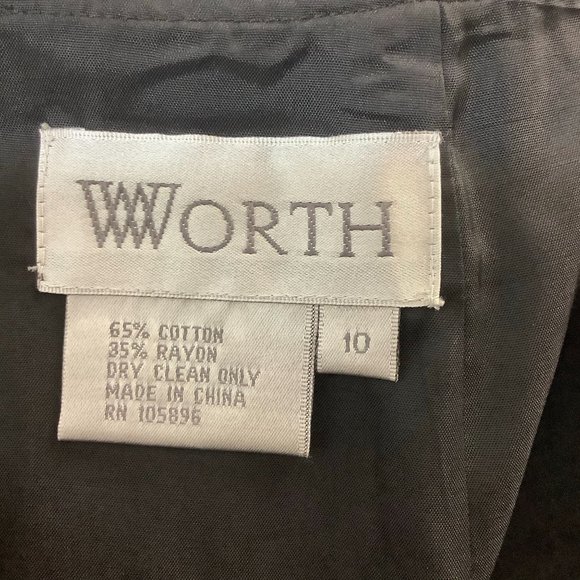 Worth Designer Black Fur Texture Skirt Size 10 - Picture 4 of 4